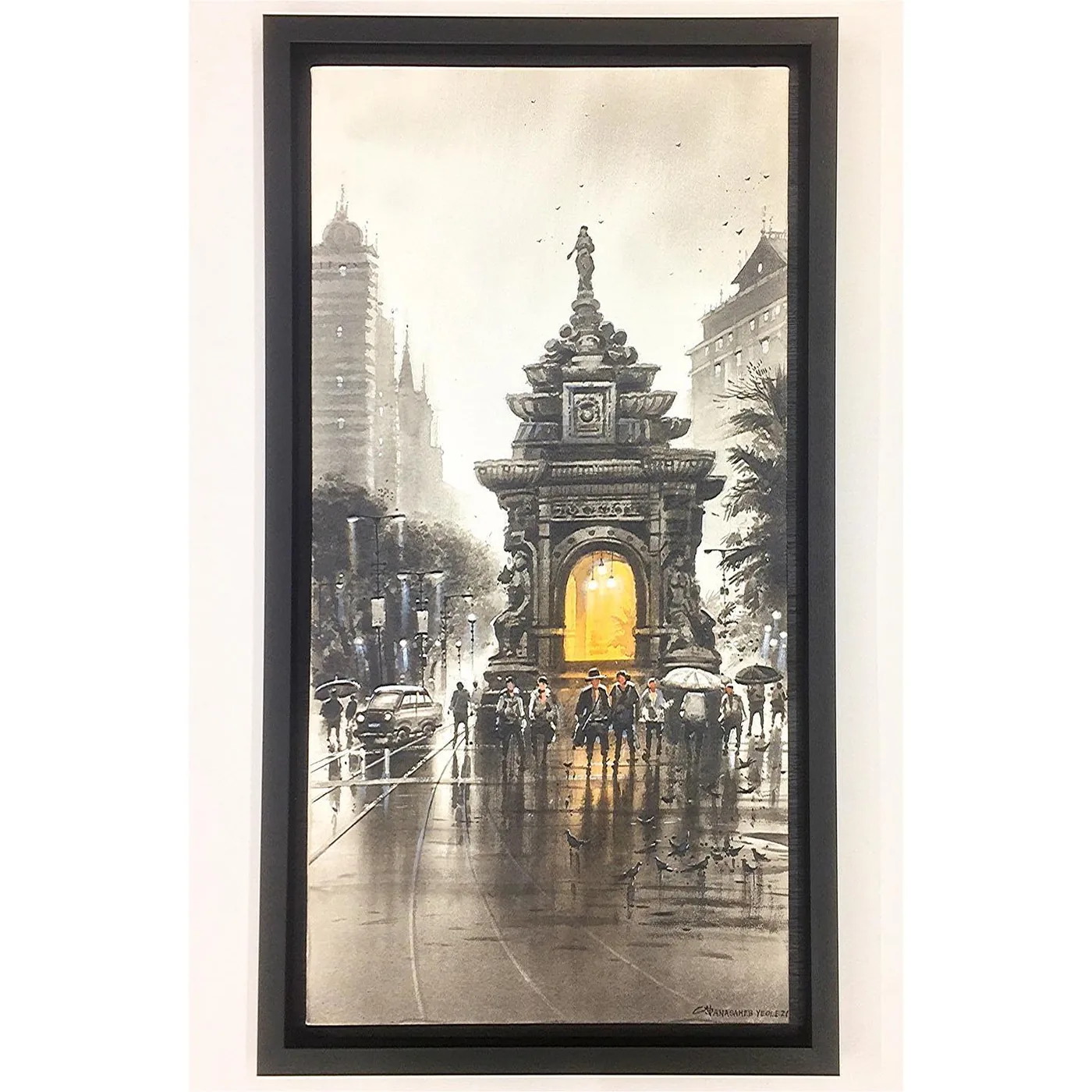 Framed Mumbai canvas