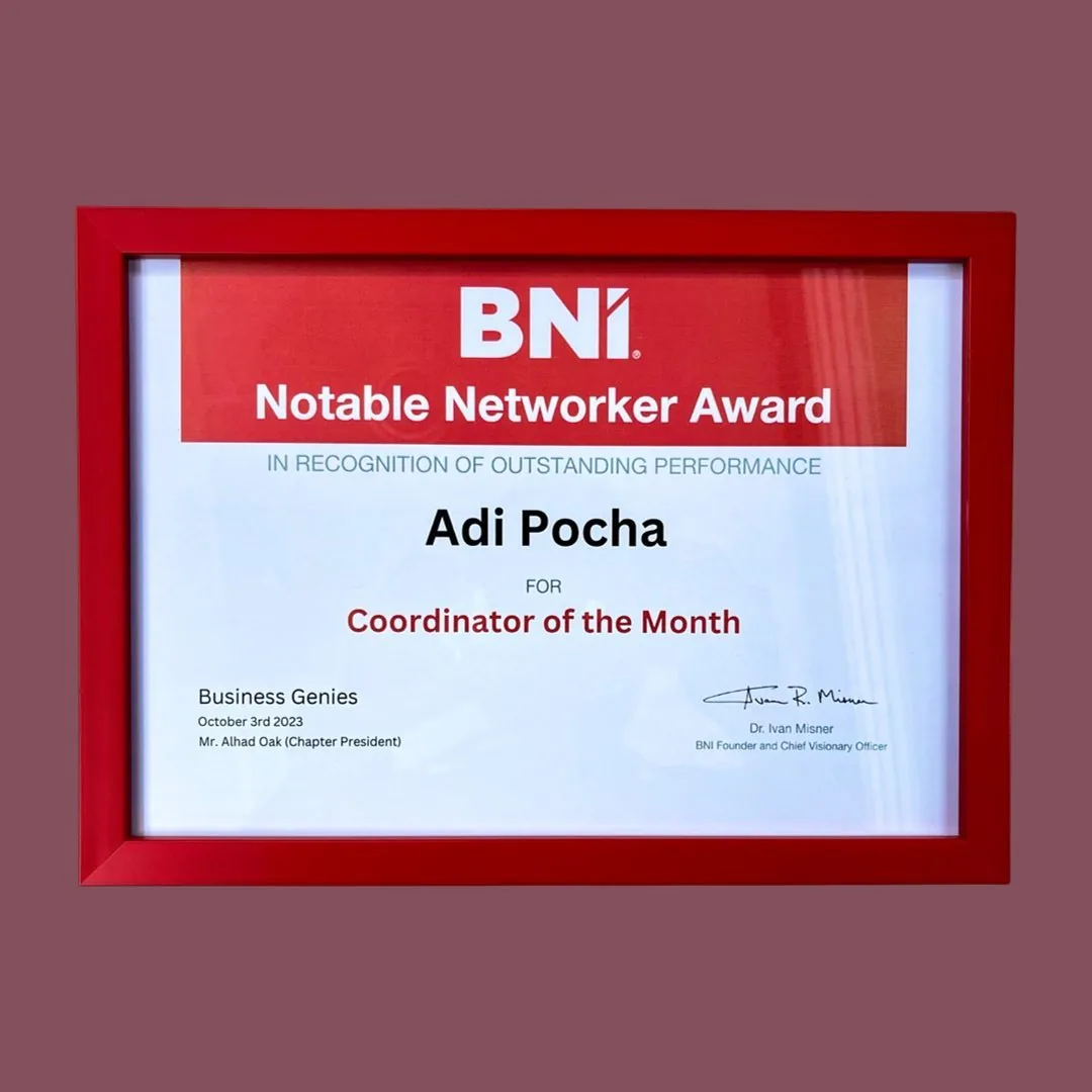 BNI Certificate Framing